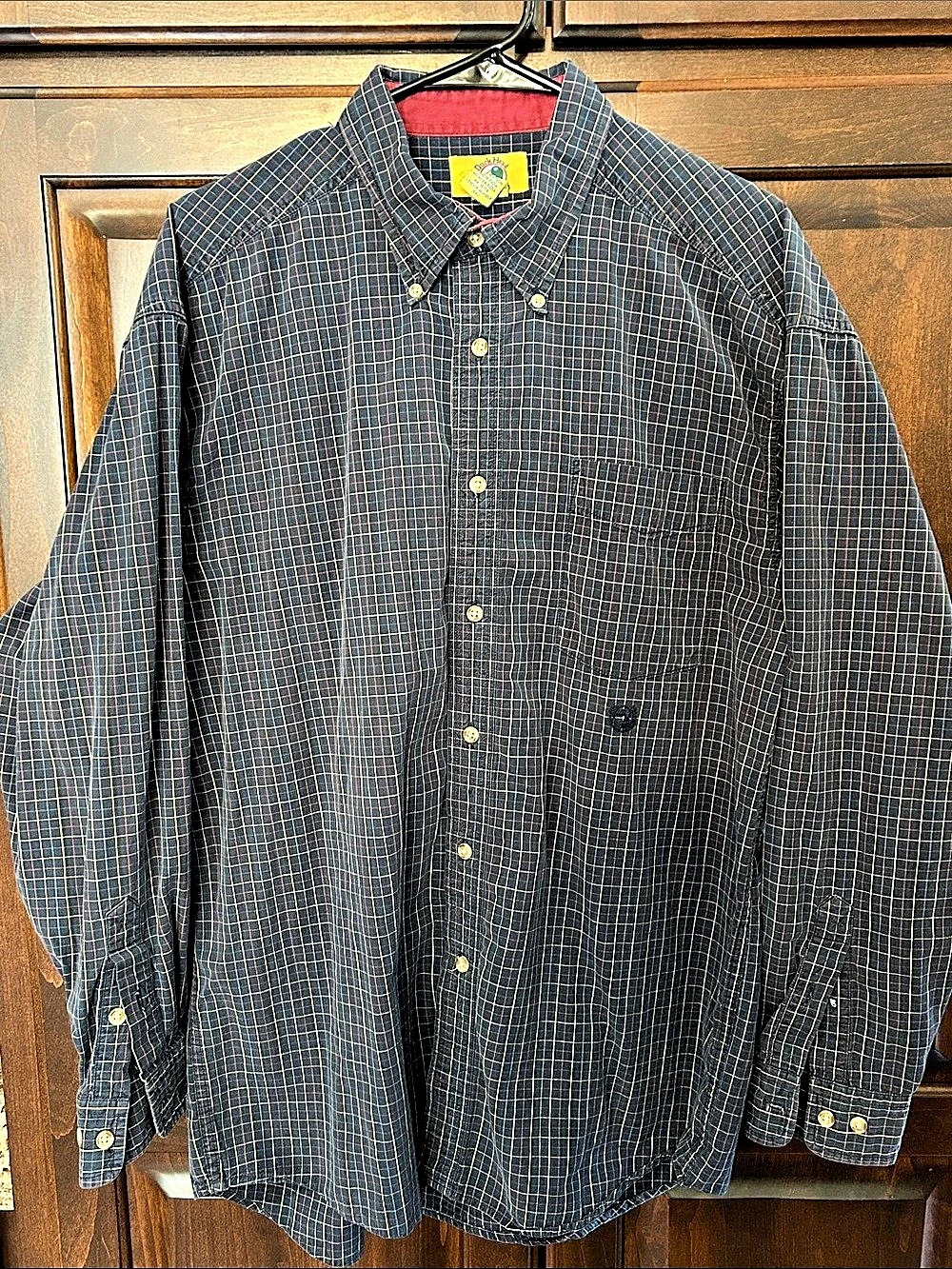 90’s Duck Head Sz L Blue Plaid Cotton Button Down